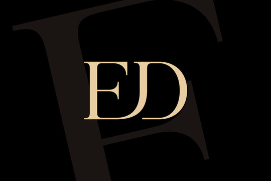 ED or DE letter logo icon design. Classic style luxury initials monogram.