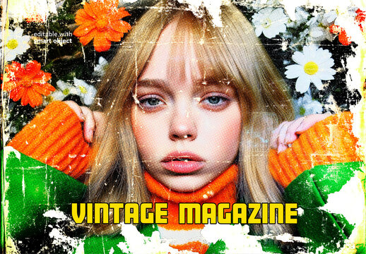 Vintage Magazine Photo Effect
