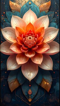 Orange Dahlia Bloom
