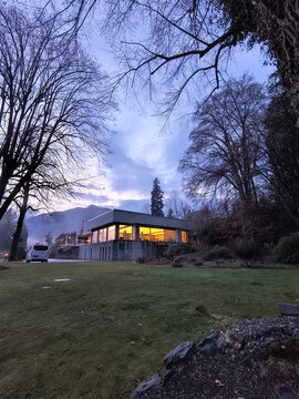 Ascona, Switzerland, Hotel on Monte Verita, designed by architect Emil Fahrenkamp in 1927; built in Bauhaus style in 1928