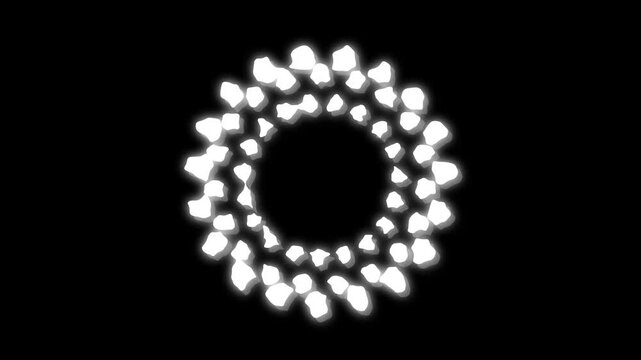 Burst circle firework explosion with lines and bursts, glowing line effect, flat vector doodle style pop up effect, explosion seamless motion graphic, highlight explosion line shape blast