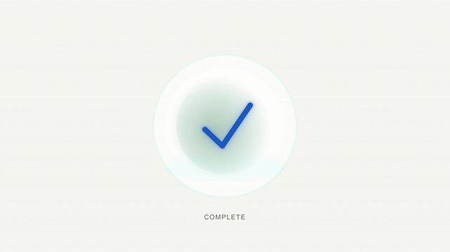 A clean and minimalist checkmark icon signifying completion, success, or a task finished on a light background