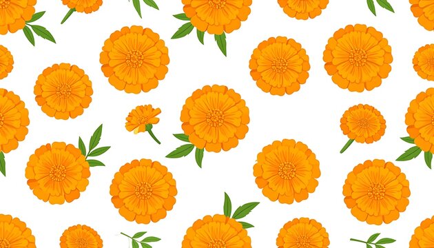 Orange floral pattern