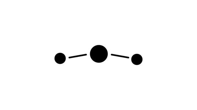 In the middle of the screen, the molecular structure or the bundle of atoms changes.