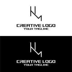 creative letter logo hm design vector © zulfi