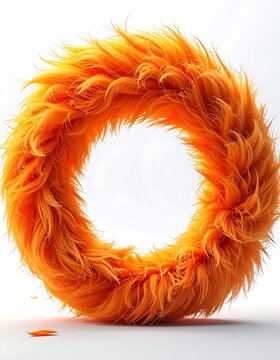 Orange fluffy circle