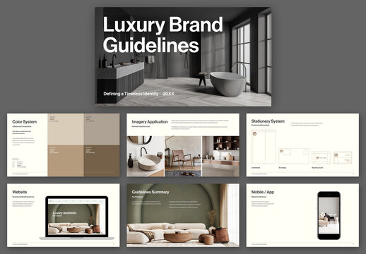 Luxury Brand Guidelines Layout
