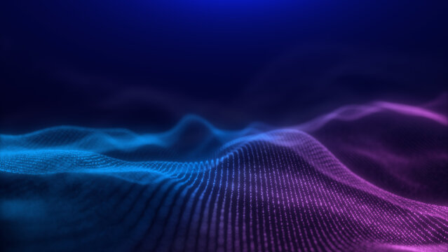 Abstract blue desktop wallpaper, digital remix