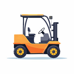 Naklejka premium 無人搬送車（AGV）のフラットイラスト（物流DX）