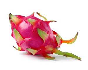 Fototapeta premium Vibrant Dragon Fruit with Bright Pink Skin and Green Spines