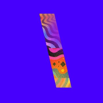 Backslash sign, funky abstract bold illustration