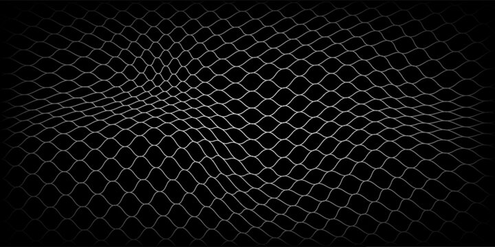 Black wired mesh texture isolated on white background. Metallic or fabric fence, cage or lattice structure.