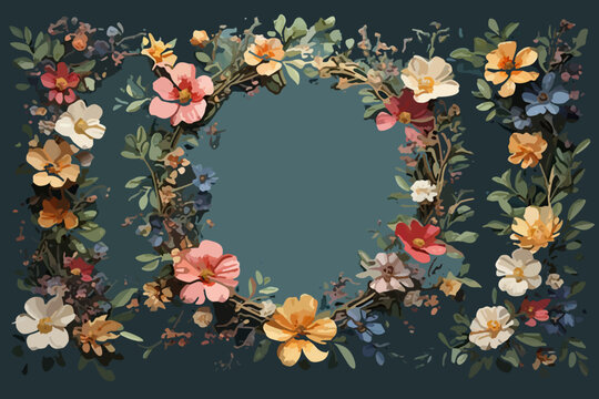 Flowers frame Flower border