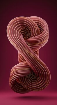 A complex abstract digital rendering exploring continuous spatial bending, geometric flow, and hyperbolic topology, hyperbolic, science, structure