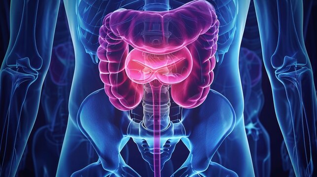 Medical illustration of bladder cancer focusing on urinary tract tumor pathology, cystoscopy diagnosis, clinical staging and comprehensive treatment for urological oncology research and education