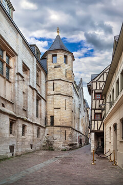 Street  in Rouen downtown, France