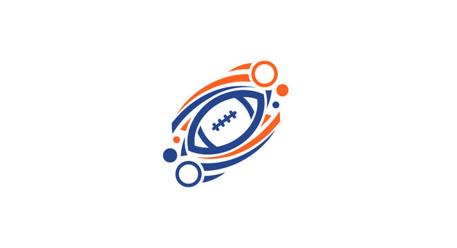 American football sports logo design.