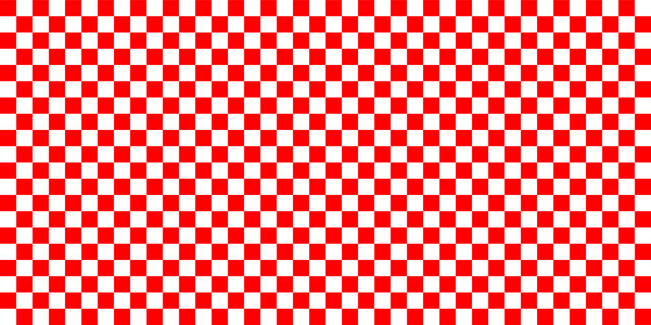Red and white checkerboard pattern. Seamless vector design suitable for fashion, home wares and branding