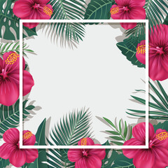 Tropical Welcome Summer Design Background. Vector stock  illustration. © Ekler