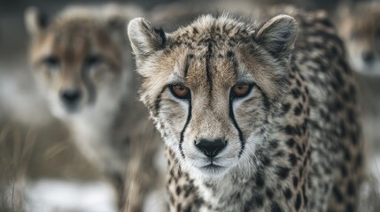 Obraz premium Mesmerizing portrait of a cheetah with its sharp gaze and stunning fur pattern
