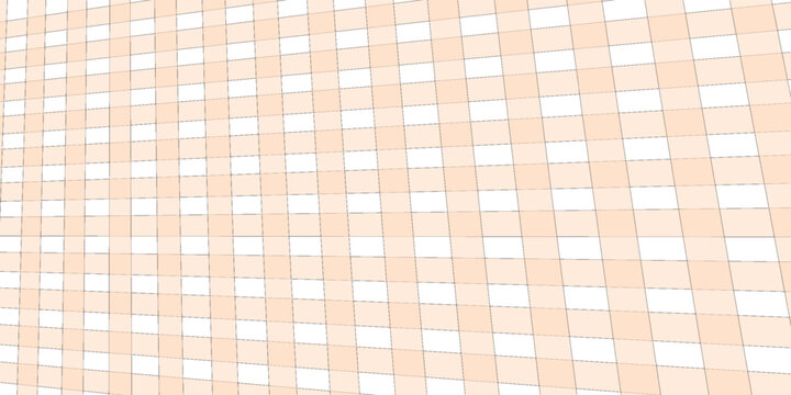 Halloween checkered tablecloth with orange plaid pattern background. Flat vector illustration isolated