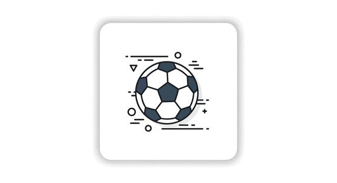Soccer ball graphic design element.