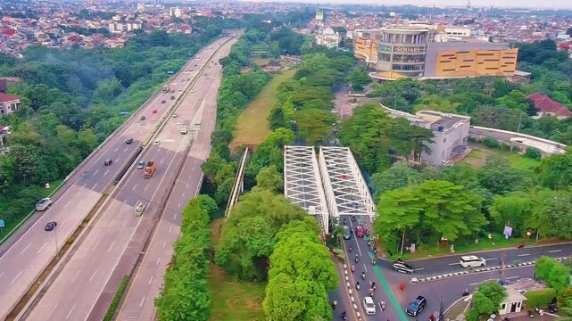 aerial view of the city