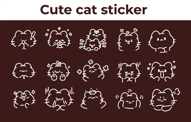 Hand Drawn Kawaii Cat Doodle and Drawing Collection © Lazycats