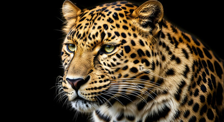 Fototapeta premium Leopard Resting on Tree Branch in Wild Environment