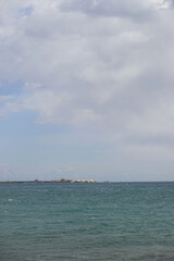 Obraz premium The view of Tabarca island from Santa Pola, Spain