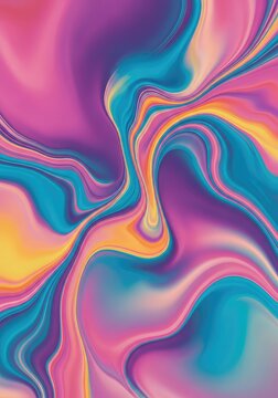 Vibrant, expressive modern artwork with swirling colors. Dynamic non-objective shapes and bold texture perfect for graphic design use, empty, banner, space