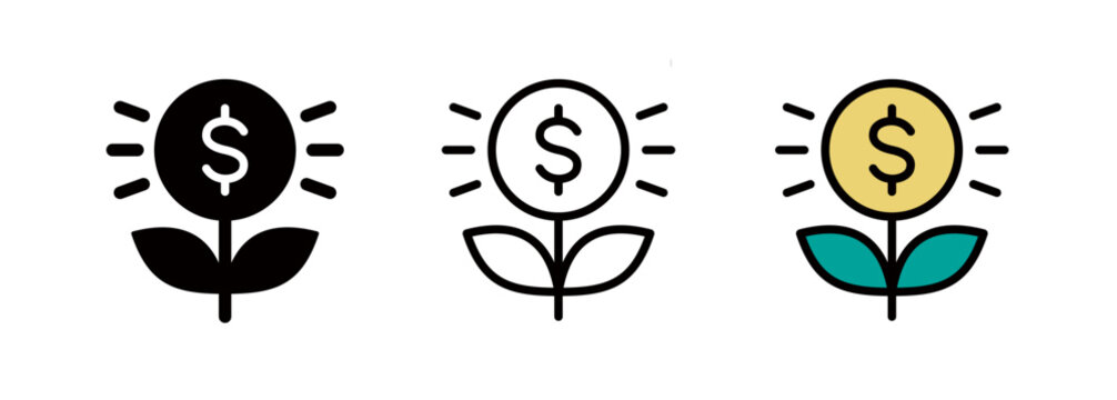 Icons representing capital gains and investment returns.