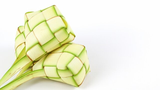 Ketupat or rice dumpling is a local delicacy during the festive season in Indonesia