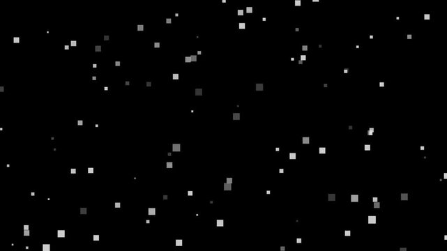 Cosmic starfield animation loop, glowing nebula particles, dark space background, sci-fi visual effects
