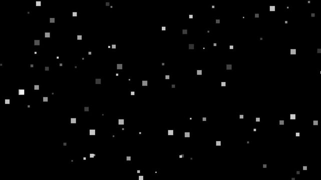 Dynamic abstract particle animation with glowing dots in dark space