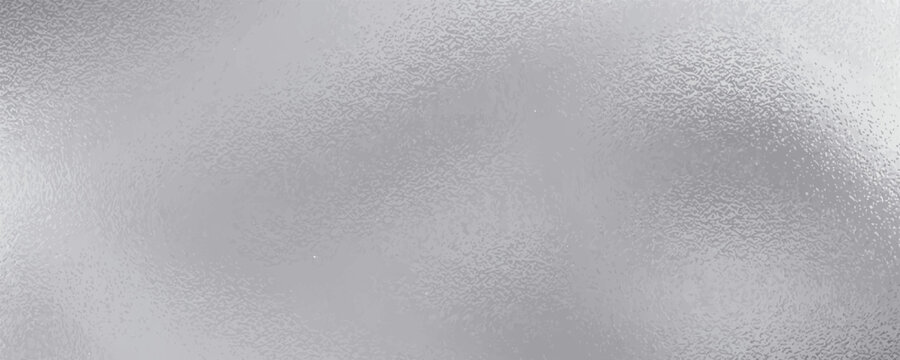 Vector shiny foil or silver metallic pattern. Texture of transparent, matte white and grey frosted glass, blur effect