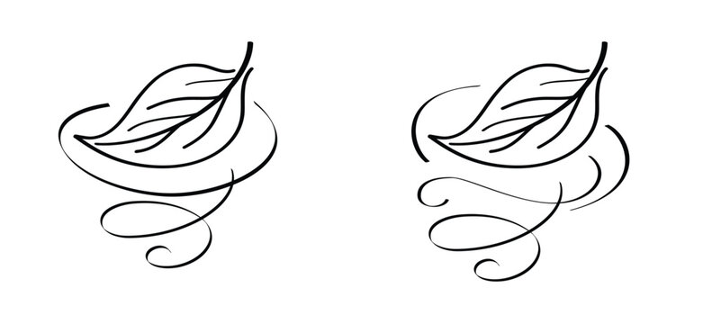 Cartoon falling leaves, autumn siskin. Autumn leaves fall on the ground concept. The symbol of letting go, depression, or change, or in other words, something ends so that something else can begin.