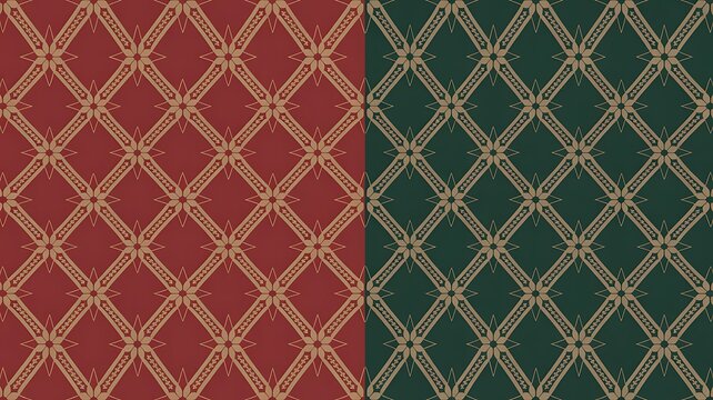 Geometric patterns seamless backgrounds with diamond shapes and textile designs