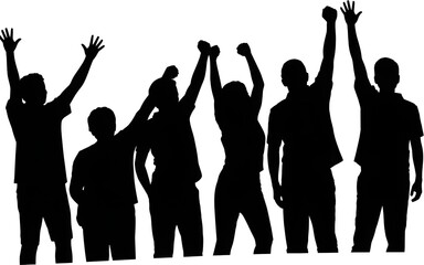 Fototapeta premium silhouettes of people dancing