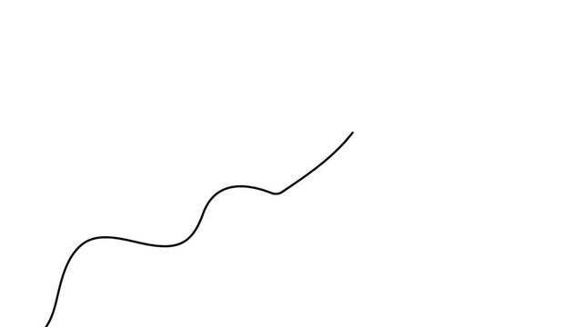 Heart Shape continuous drawing 4K Animation Video elegant seamless loop modern love symbol
