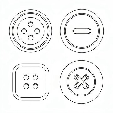set of buttons sketch 