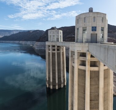 Hoover Dam, Lake Mead Recreation Area, Arizona, Nevada, USA