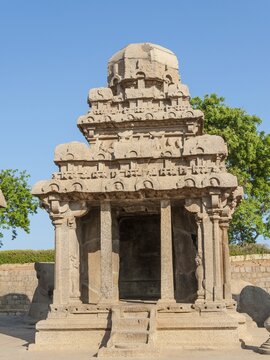 Temple, Pancha Rathas, Mahabalipuram, Tamil Nadu, Kanchipuram, India