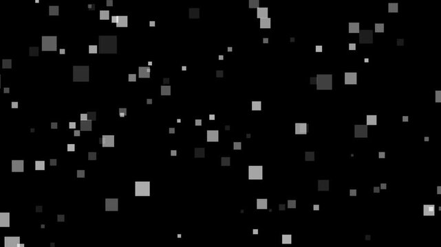 Abstract digital pixel animation loop binary black bright
