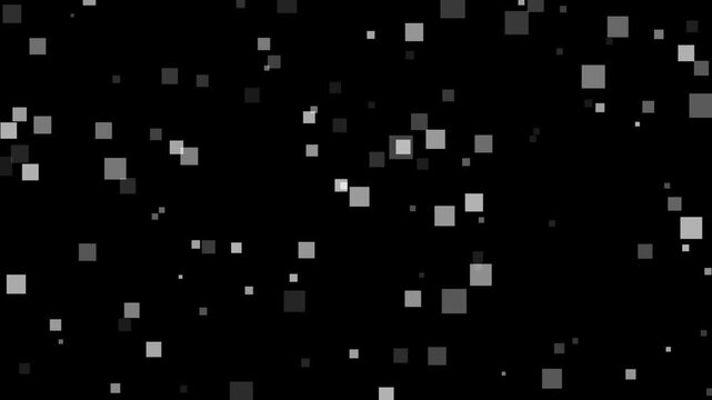 Abstract digital pixel animation loop seamless texture background, binary black