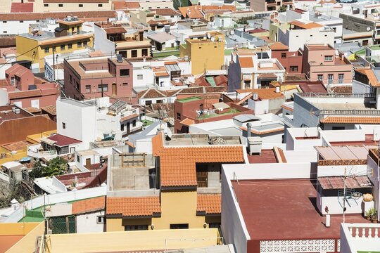 Chaotic housing, Garachico, Tenerife, Canary Islands, Spain