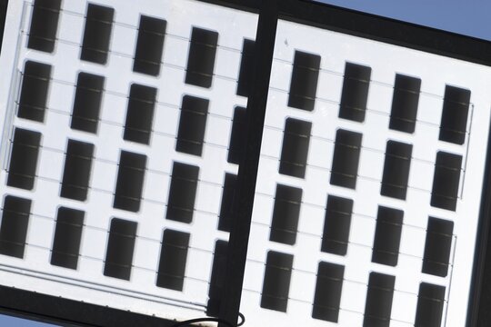 Solar cell on the solar tree in Ulm's Solar City residential district, Ulm, Baden-W&uuml;rttemberg, Germany