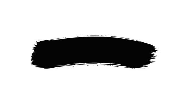 Black brush stroke on white background.