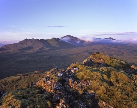 Sunset at the summit of Mt. Horn, Snaefellsness Peninsula, Iceland