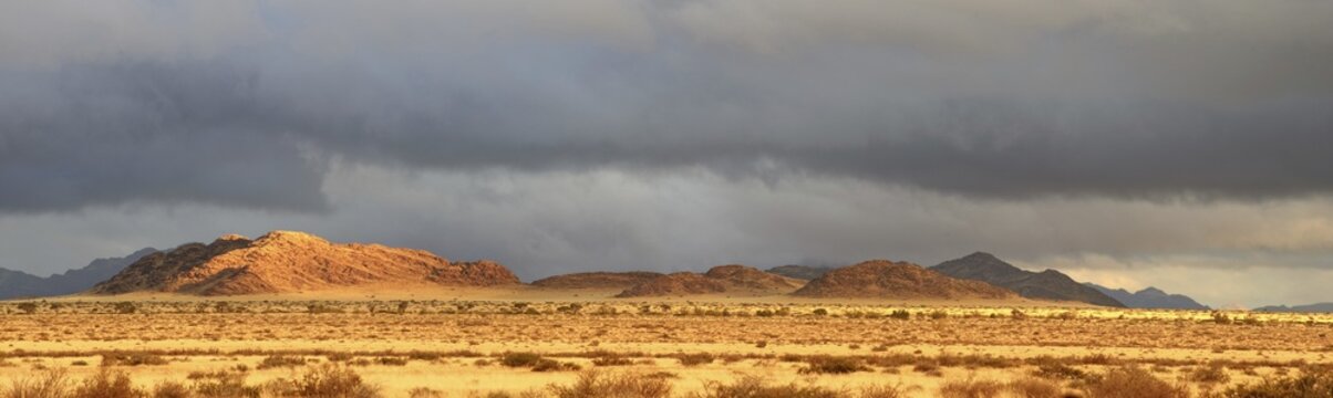 Sand dunes near Sesriem, at sunset, Namibia, Africa